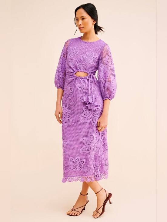 FARM Rio Dresses & Skirts - Farm Rio Cut Out Guipire Midi Dress Size Large